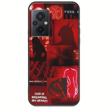 Aesthetic Red Xiaomi Poco M5 Black TPU (Μαύρη Σιλικόνη)
