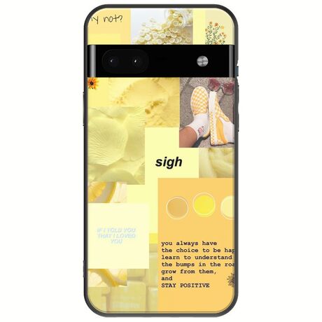 Aesthetic Yellow Google Pixel 6a 5G Black TPU (Μαύρη Σιλικόνη)