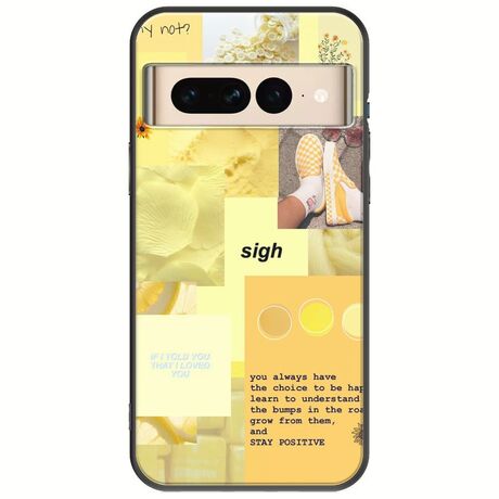 Aesthetic Yellow Google Pixel 7 Pro 5G Black TPU (Μαύρη Σιλικόνη)