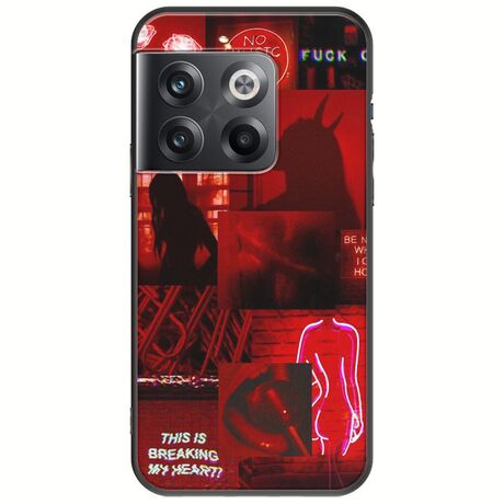 Aesthetic Red OnePlus 10T 5G Black TPU (Μαύρη Σιλικόνη)