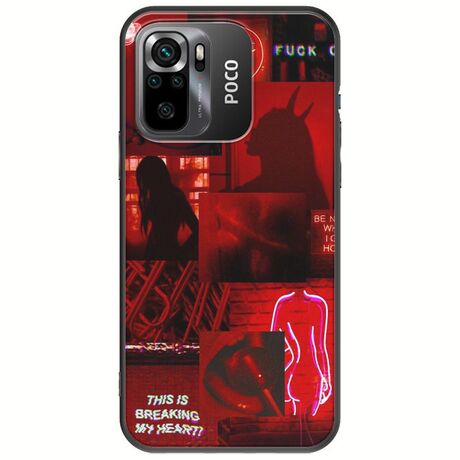 Aesthetic Red Xiaomi Poco M5s Black TPU (Μαύρη Σιλικόνη)