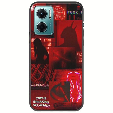 Aesthetic Red Xiaomi Redmi 10 5G Black TPU (Μαύρη Σιλικόνη)