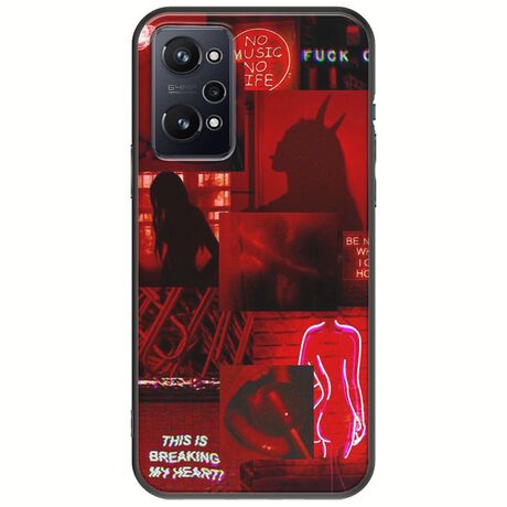 Aesthetic Red Realme GT Neo 3T Black TPU (Μαύρη Σιλικόνη)
