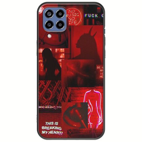 Aesthetic Red Samsung Galaxy M33 5G Black TPU (Μαύρη Σιλικόνη)
