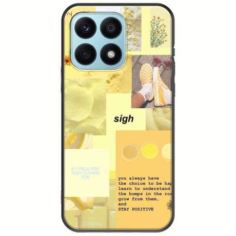 Aesthetic Yellow Honor X8a Black TPU (Μαύρη Σιλικόνη)
