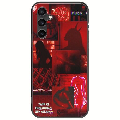 Aesthetic Red Samsung Galaxy S23 FE 5G Black TPU (Μαύρη Σιλικόνη)