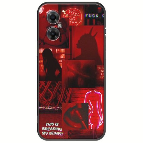 Aesthetic Red Xiaomi Poco M4 5G Black TPU (Μαύρη Σιλικόνη)