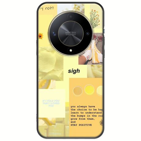 Aesthetic Yellow Honor Magic 6 Lite 5G Black TPU (Μαύρη Σιλικόνη)