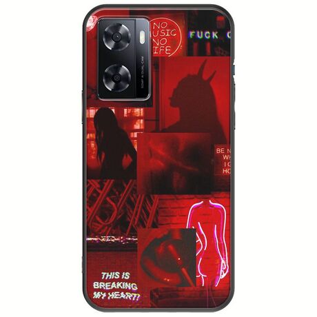 Aesthetic Red OnePlus Nord N20 SE Black TPU (Μαύρη Σιλικόνη)