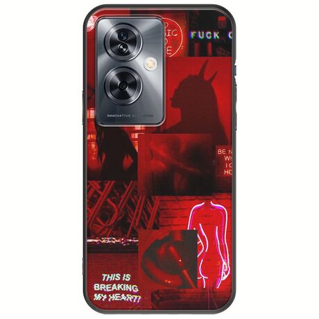 Aesthetic Red OnePlus Nord N30 SE 5G Black TPU (Μαύρη Σιλικόνη)