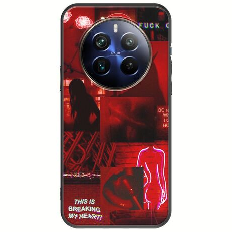Aesthetic Red Realme 12+ 5G Black TPU (Μαύρη Σιλικόνη)