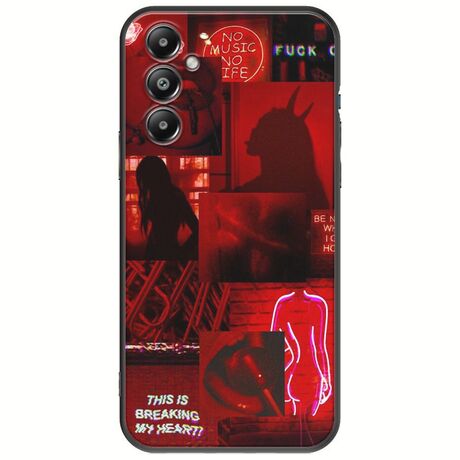 Aesthetic Red Samsung Galaxy A16 4G / 5G Black TPU (Μαύρη Σιλικόνη)