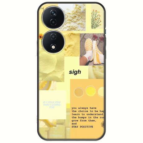 Aesthetic Yellow Honor X7b Black TPU (Μαύρη Σιλικόνη)
