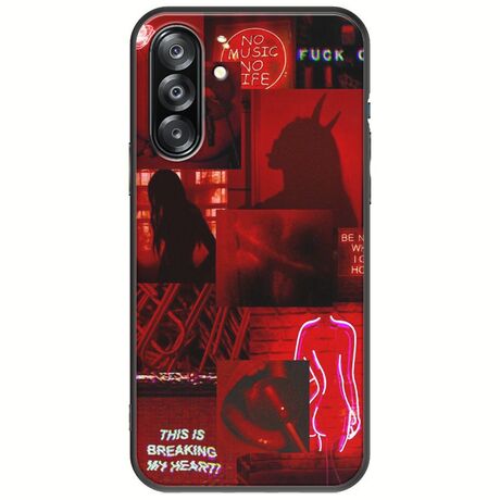 Aesthetic Red Samsung Galaxy A26 5G  Black TPU (Μαύρη Σιλικόνη)