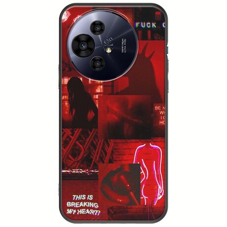 Aesthetic Red TCL 50 PRO NXTPAPER 5G Black TPU (Μαύρη Σιλικόνη)