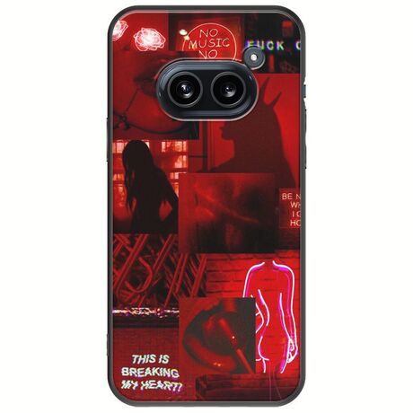 Aesthetic Red Nothing Phone (2a) 5G Black TPU (Μαύρη Σιλικόνη)