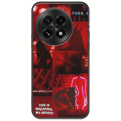 Aesthetic Red OnePlus 13 5G Black TPU (Μαύρη Σιλικόνη)