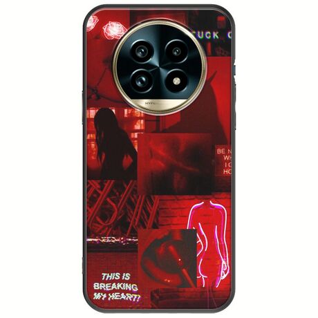 Aesthetic Red Realme 13 Pro 5G Black TPU (Μαύρη Σιλικόνη)