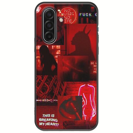 Aesthetic Red Samsung Galaxy A17 4G / 5G Black TPU (Μαύρη Σιλικόνη)