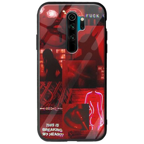 Aesthetic Red Xiaomi Redmi Note 8 Pro Groove TPU (Tempered Glass και TPU)