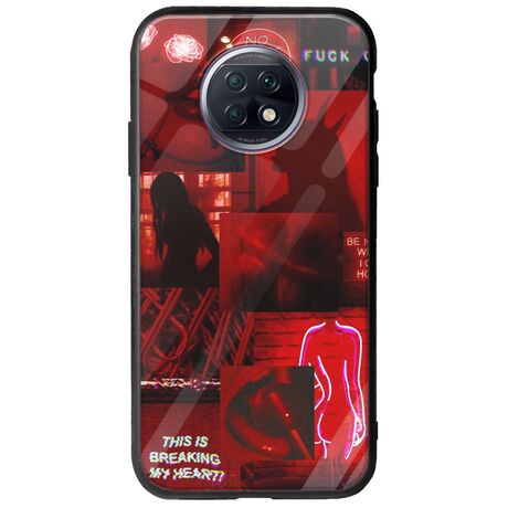 Aesthetic Red Xiaomi Redmi Note 9T 5G Groove TPU (Tempered Glass και TPU)
