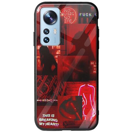Aesthetic Red Xiaomi 12 / 12X Groove TPU (Tempered Glass και TPU)