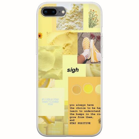 Aesthetic Yellow iPhone 8 Plus Flexible TPU (Διάφανη Σιλικόνη)