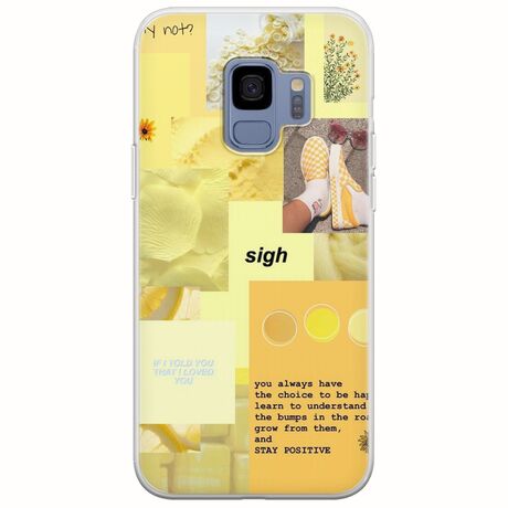 Aesthetic Yellow Samsung Galaxy S9 Flexible TPU (Διάφανη Σιλικόνη)