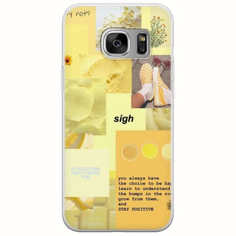 Aesthetic Yellow Samsung Galaxy S6 Flexible TPU (Διάφανη Σιλικόνη)