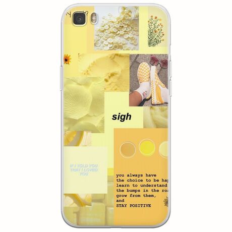 Aesthetic Yellow Huawei P8 Lite Flexible TPU (Διάφανη Σιλικόνη)