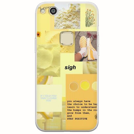 Aesthetic Yellow Huawei P10 Lite Flexible TPU (Διάφανη Σιλικόνη)