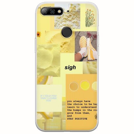 Aesthetic Yellow Huawei P Smart Flexible TPU (Διάφανη Σιλικόνη)