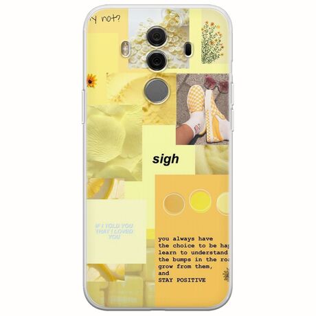 Aesthetic Yellow Huawei Mate 10 Pro Flexible TPU (Διάφανη Σιλικόνη)