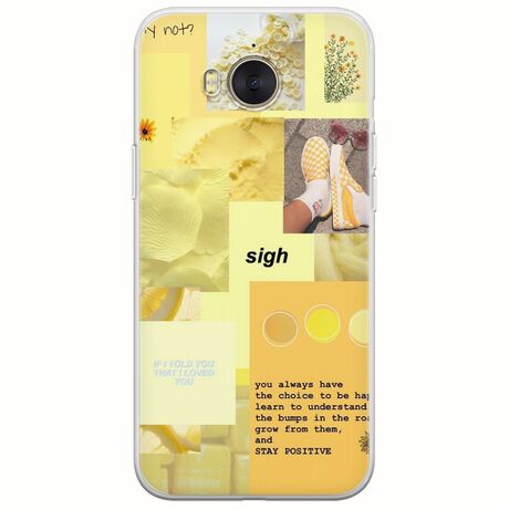 Aesthetic Yellow Huawei Y6 2017 Flexible TPU (Διάφανη Σιλικόνη)