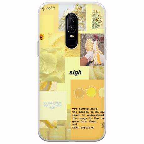 Aesthetic Yellow OnePlus 6 Flexible TPU (Διάφανη Σιλικόνη)