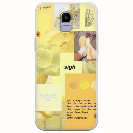 Aesthetic Yellow Samsung Galaxy J6 2018 Flexible TPU (Διάφανη Σιλικόνη)