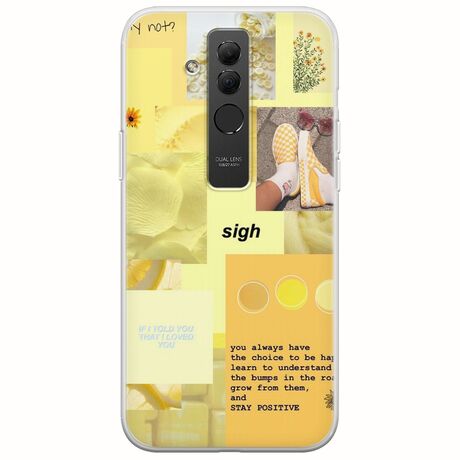 Aesthetic Yellow Huawei Mate 20 Lite Flexible TPU (Διάφανη Σιλικόνη)