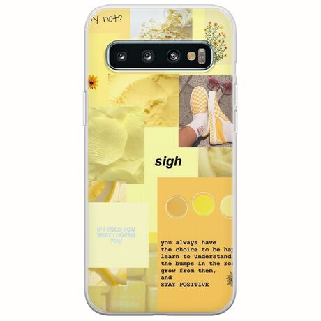 Aesthetic Yellow Samsung Galaxy S10 Flexible TPU (Διάφανη Σιλικόνη)