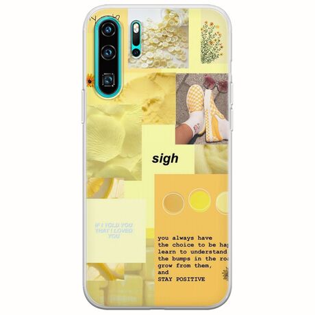Aesthetic Yellow Huawei P30 Pro Flexible TPU (Διάφανη Σιλικόνη)