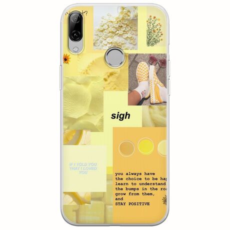 Aesthetic Yellow Huawei Honor Play Flexible TPU (Διάφανη Σιλικόνη)