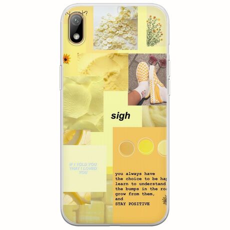Aesthetic Yellow Huawei Y5 2019 Flexible TPU (Διάφανη Σιλικόνη)
