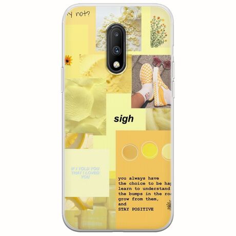 Aesthetic Yellow OnePlus 7 Flexible TPU (Διάφανη Σιλικόνη)