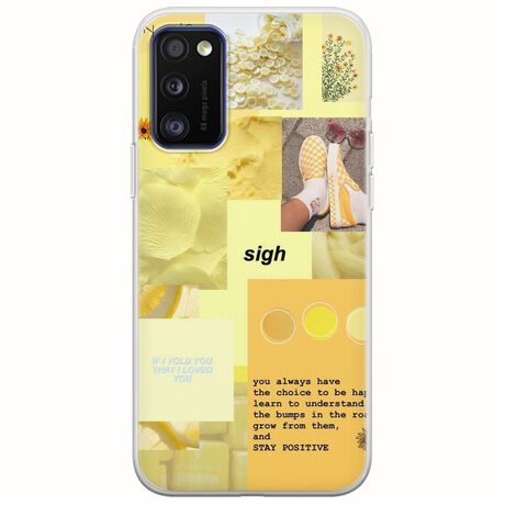 Aesthetic Yellow Samsung Galaxy A41 Flexible TPU (Διάφανη Σιλικόνη)