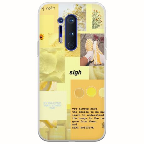 Aesthetic Yellow OnePlus 8 Pro Flexible TPU (Διάφανη Σιλικόνη)