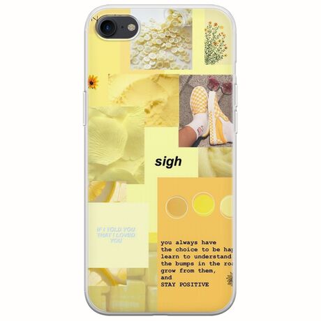 Aesthetic Yellow iPhone SE 2020 Flexible TPU (Διάφανη Σιλικόνη)