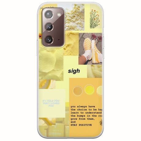 Aesthetic Yellow Samsung Galaxy Note 20 Flexible TPU (Διάφανη Σιλικόνη)