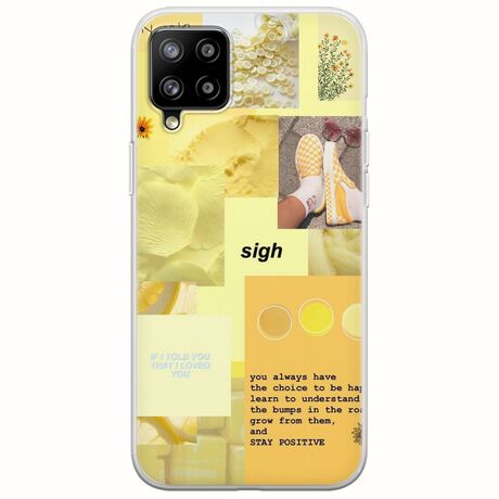 Aesthetic Yellow Samsung Galaxy A22 4G Flexible TPU (Διάφανη Σιλικόνη)
