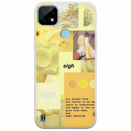 Aesthetic Yellow Realme C21Y / Realme C25Y Flexible TPU (Διάφανη Σιλικόνη)