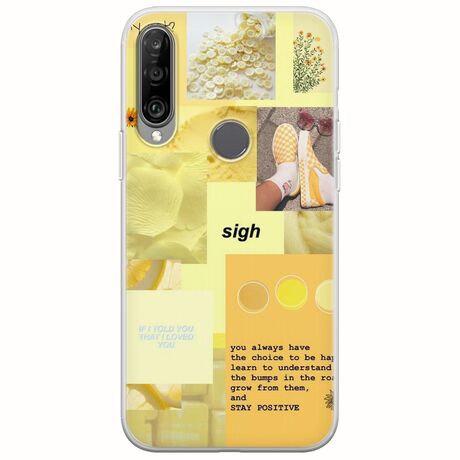 Aesthetic Yellow Huawei Y6p Flexible TPU (Διάφανη Σιλικόνη)