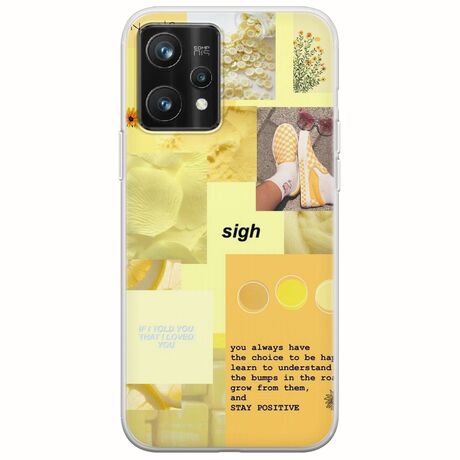 Aesthetic Yellow Realme 9 Pro Plus Flexible TPU (Διάφανη Σιλικόνη)